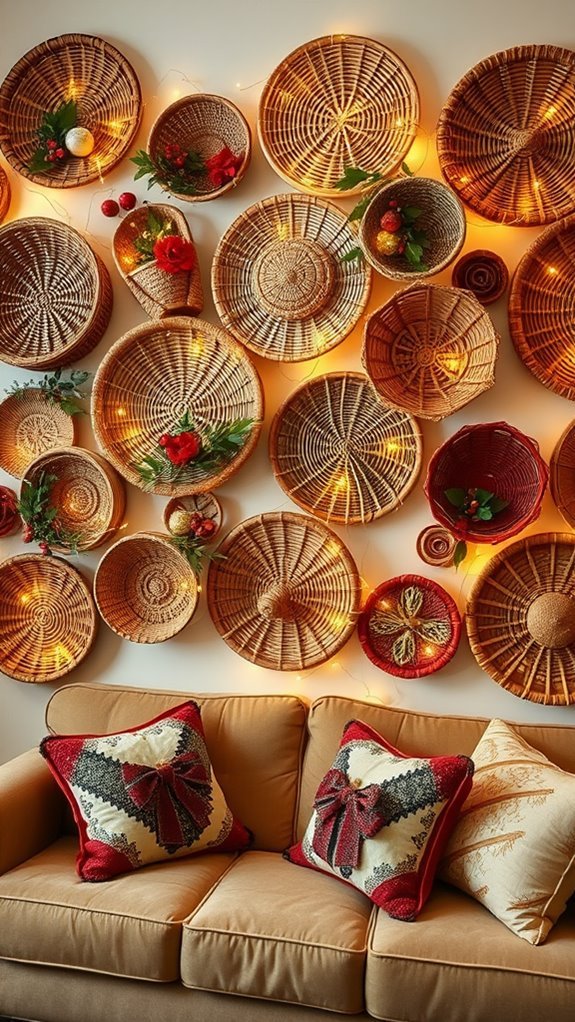 decorative seasonal basket display