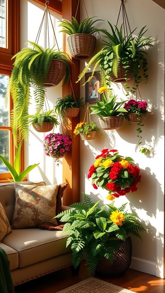 decorative suspended plant containers