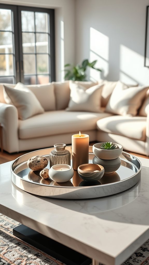 decorative trays enhance functionality