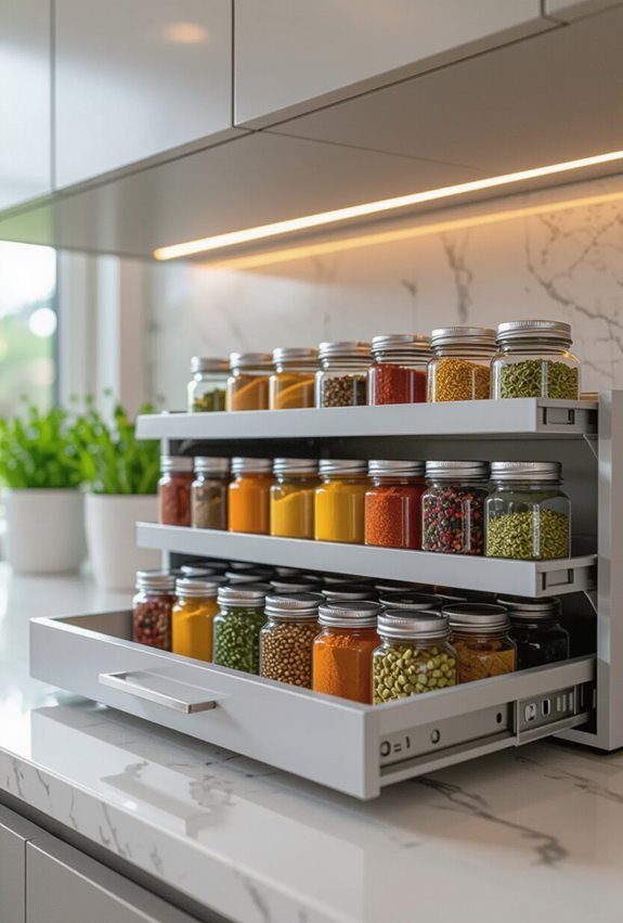 dedicated compact spice storage