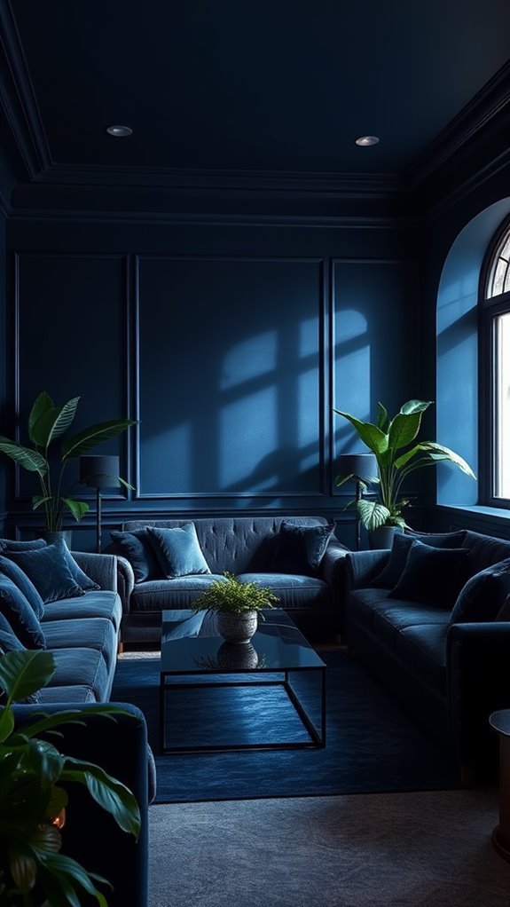 deep blue ambiance illuminated