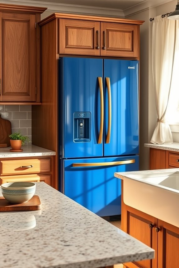 deep blue rustic kitchen