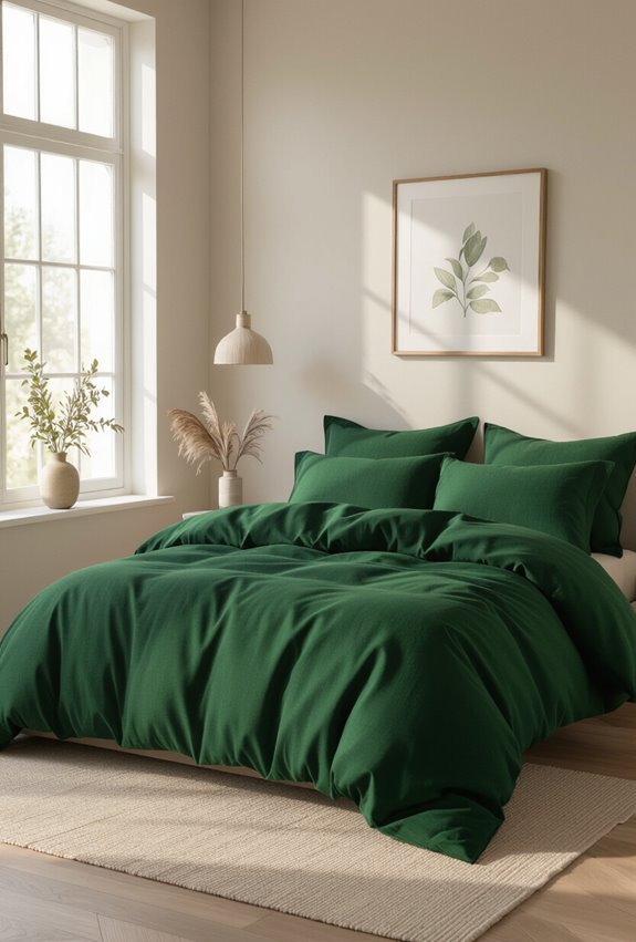 deep forest inspired cozy bedding