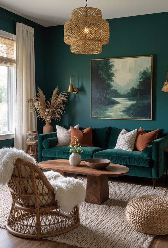 deep jewel toned moody walls