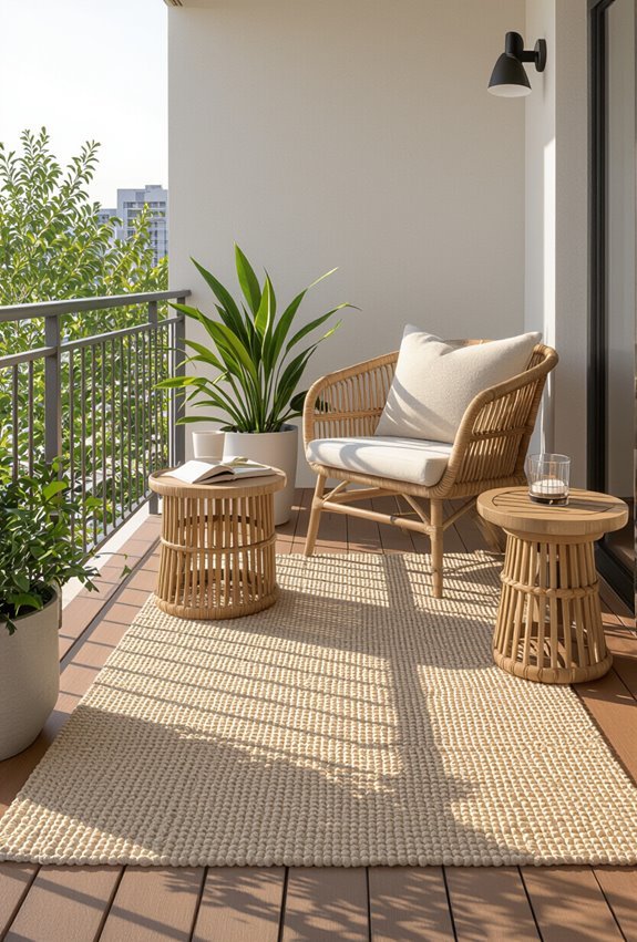 define balcony zones with rugs