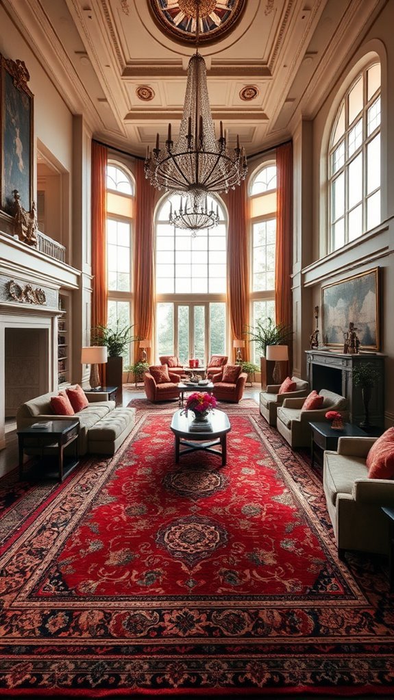 define spaces using rugs