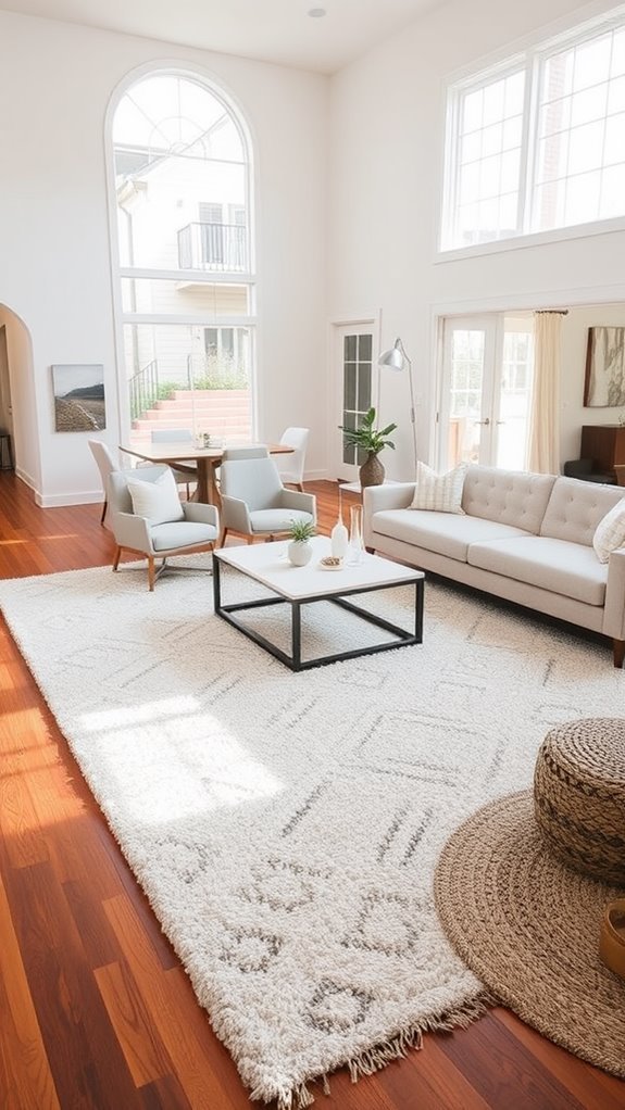define spaces using rugs