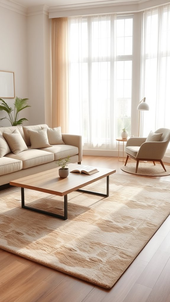 define spaces with rugs