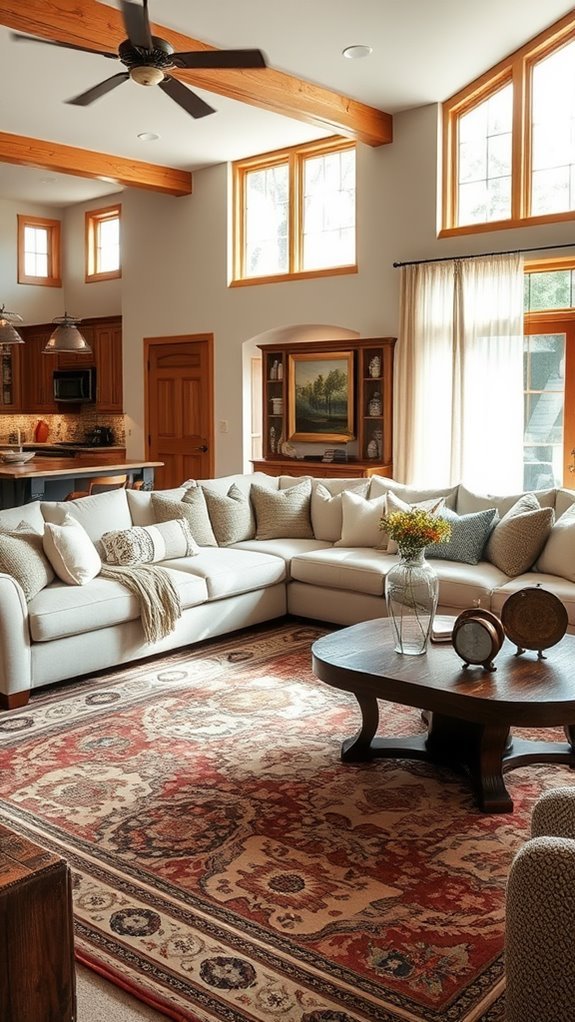 define spaces with rugs