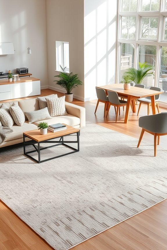 define spaces with rugs