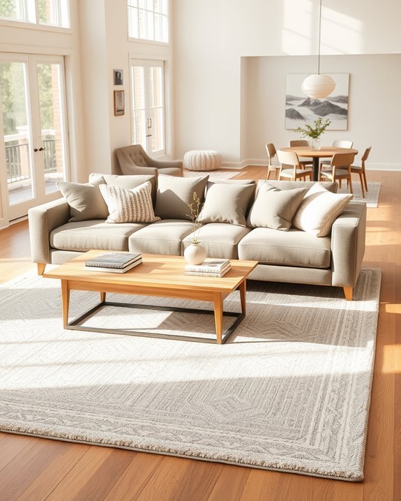 define spaces with rugs