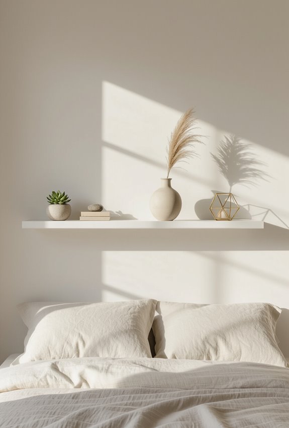 deliberate curated minimal shelf