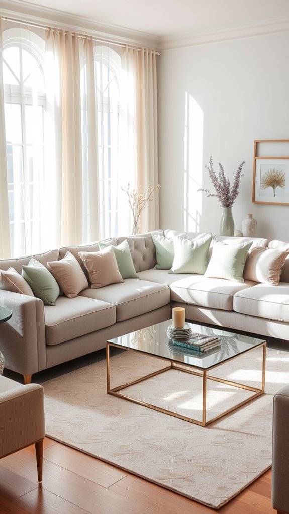 delicate color highlights interior