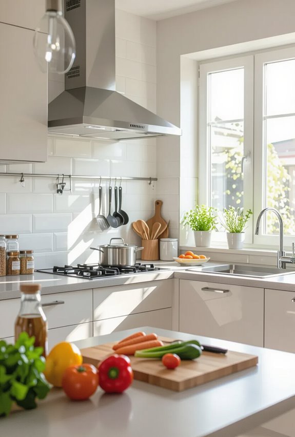design distinct cooking cleaning zones