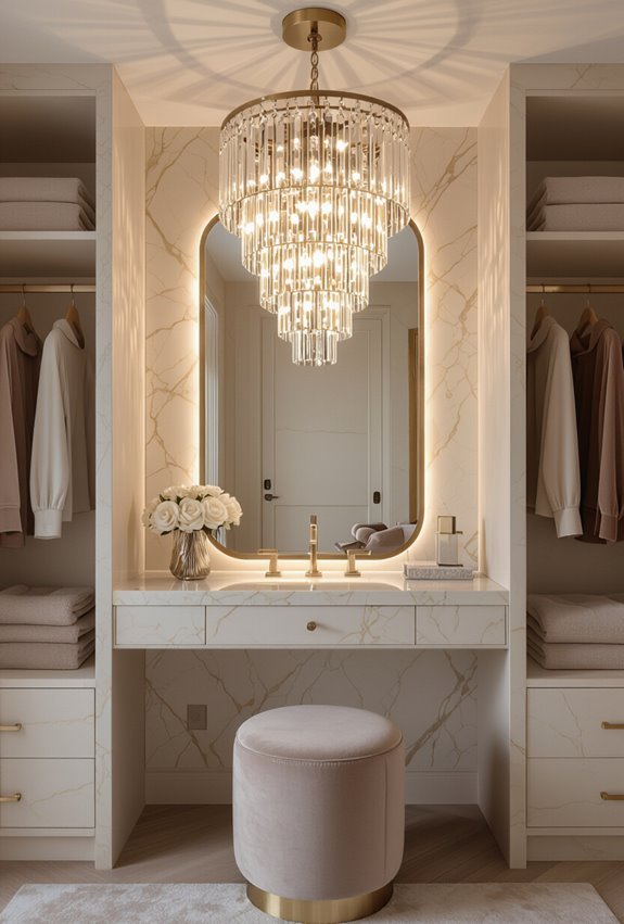 designer chandelier creates focal point