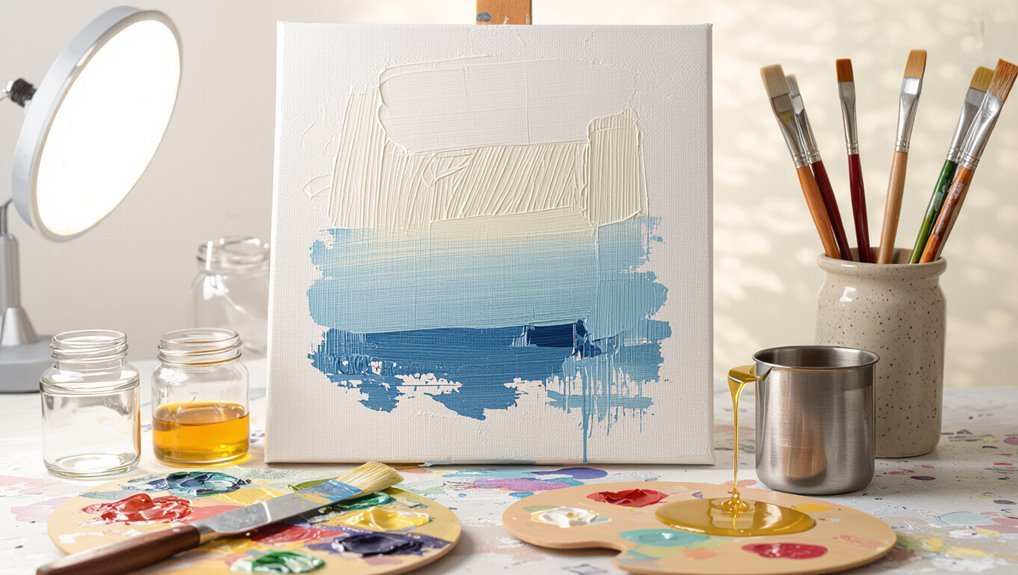 diagnosing oil paint drying