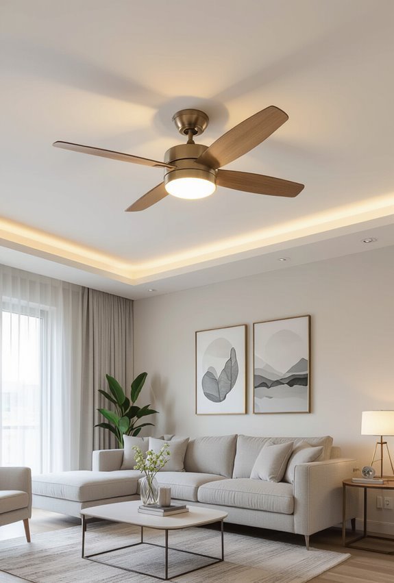 dimmable fan lights enhance ambiance