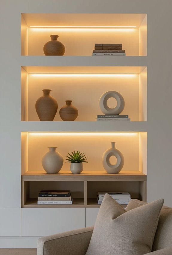 dimmable layered cool white lighting