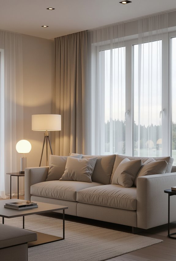 dimmable layered lighting ambiance