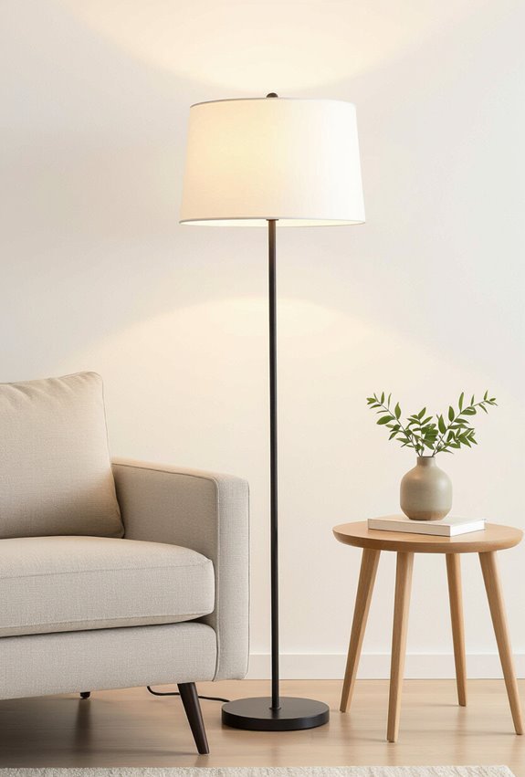 dimmable torchiere uplighting corner ambiance