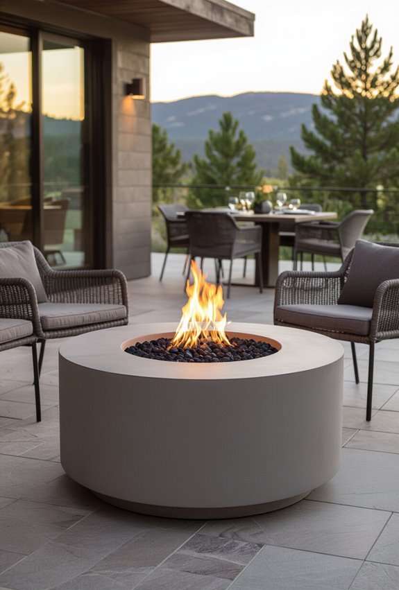 dining centered cozy outdoor warmth