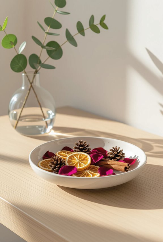 dish of scented potpourri