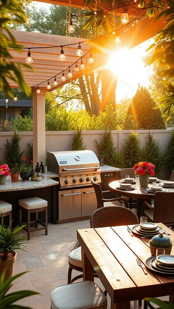 distinct zones for entertaining