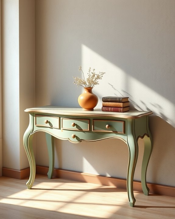 distressed chalk paint table