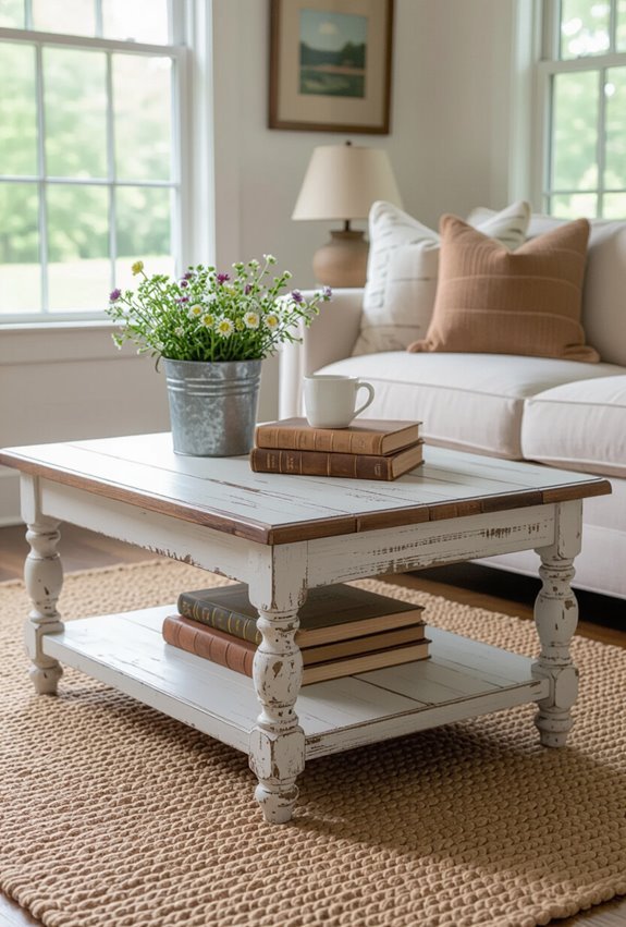 distressed chalk painted farmhouse charm