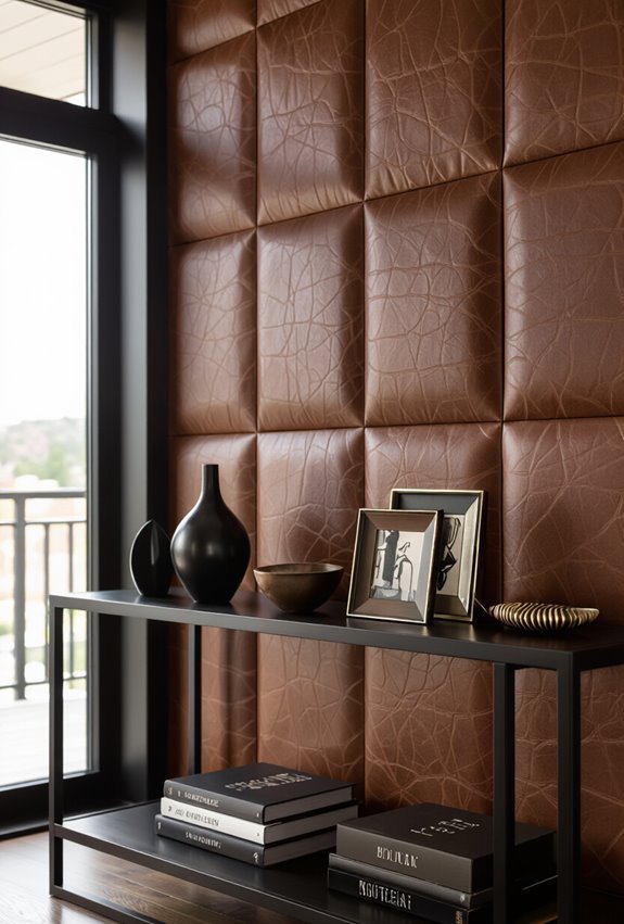 distressed modular leather warmth