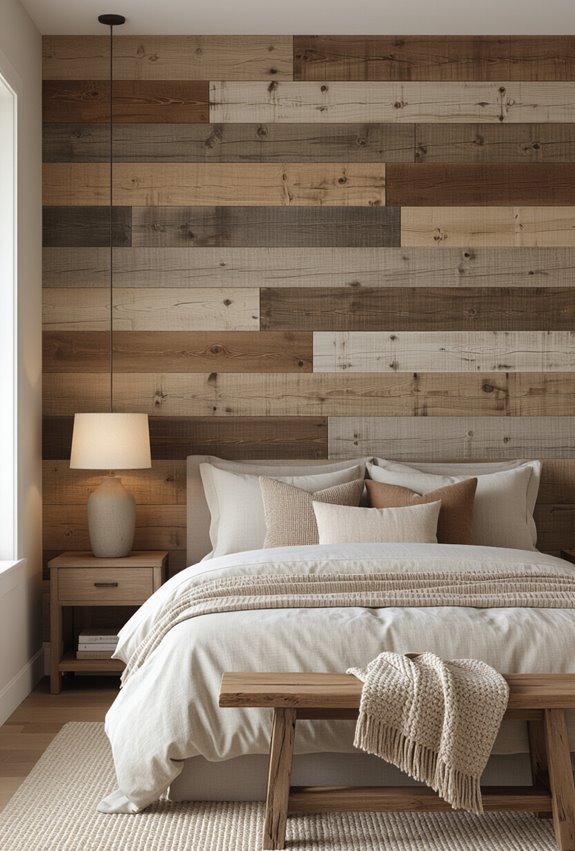 distressed reclaimed wood accentwall