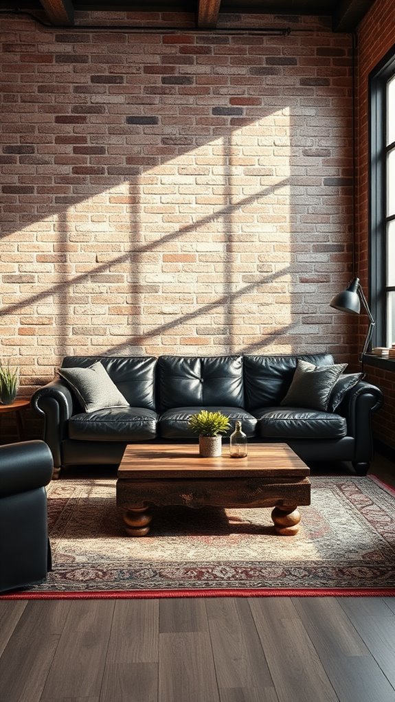 distressed vintage brick wallpaper