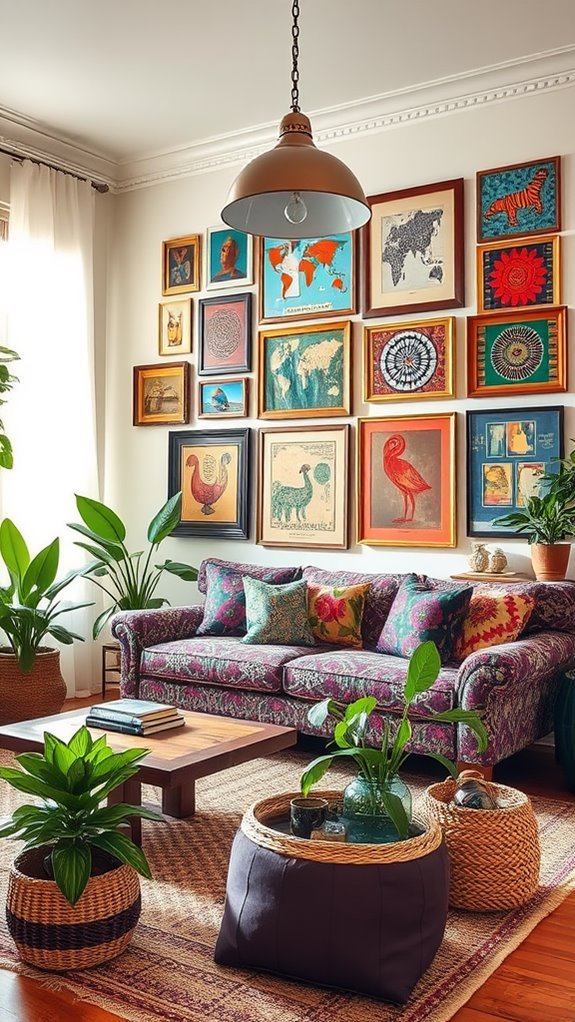 diverse art display collection