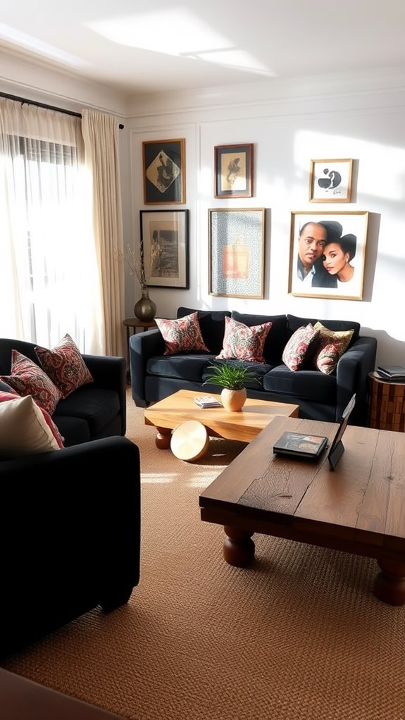 diverse furniture color combinations