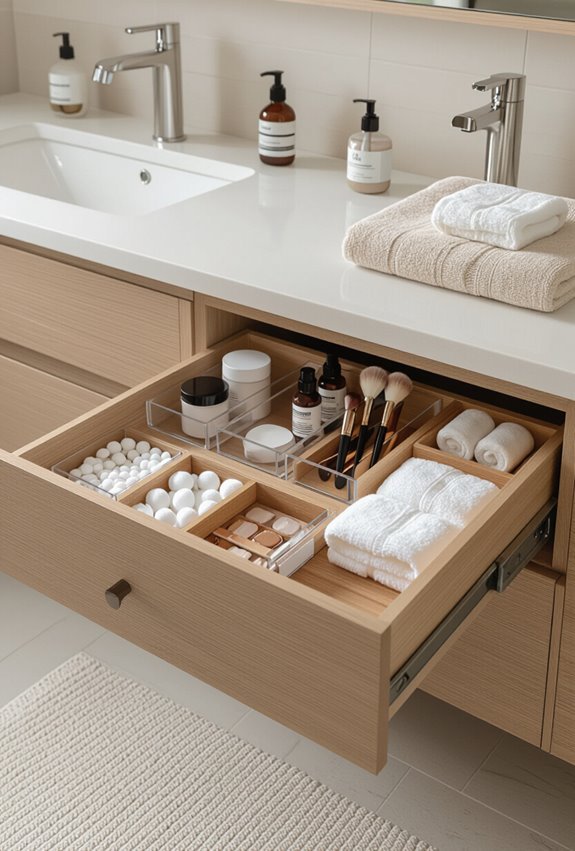 divide drawers with trays