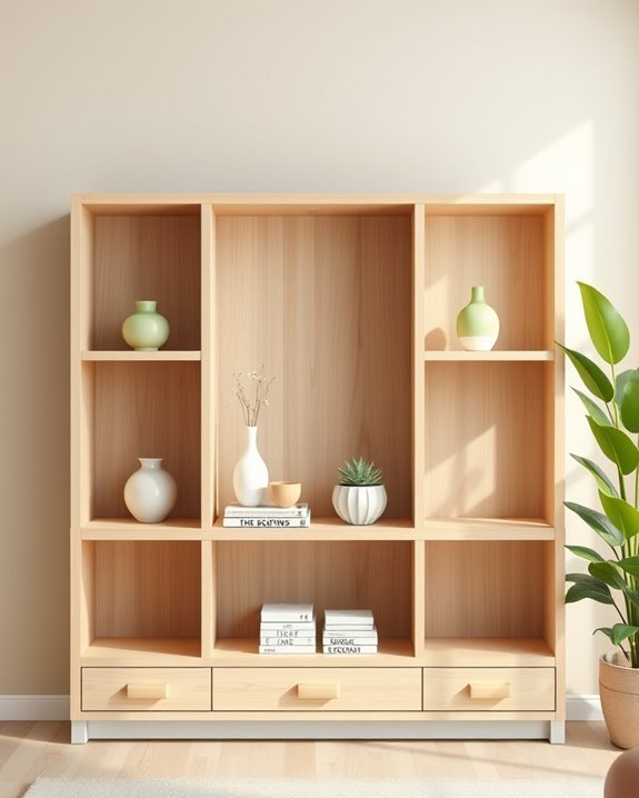 diy airy open shelving