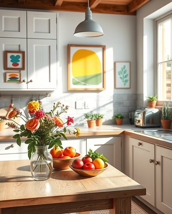 diy art transforms kitchen walls