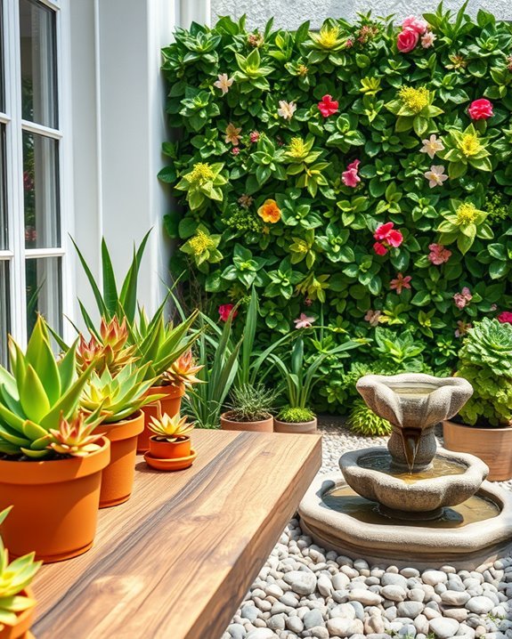 diy artificial garden decor