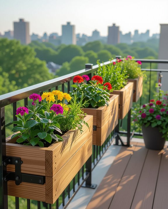 diy balcony rail planters