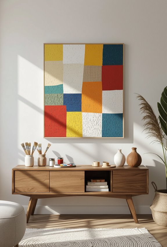 diy bold artwork statement wall
