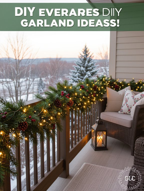 diy festive balcony garlands