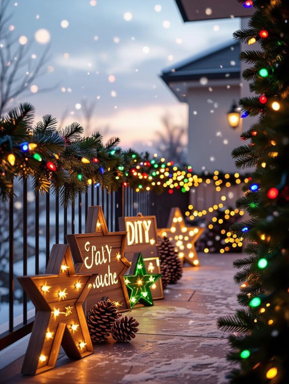 diy festive balcony signs