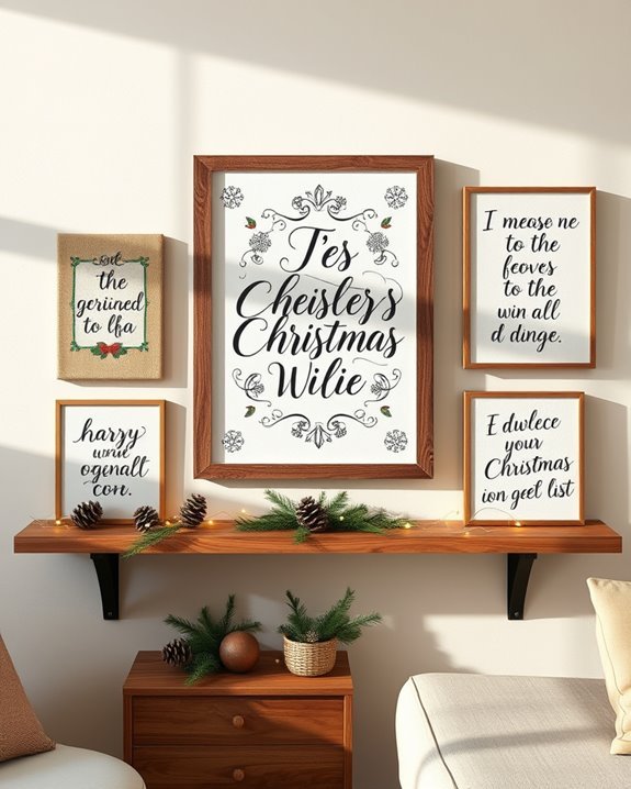 diy festive quote art