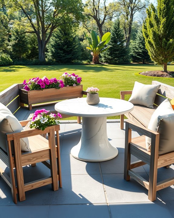 diy flower box benches