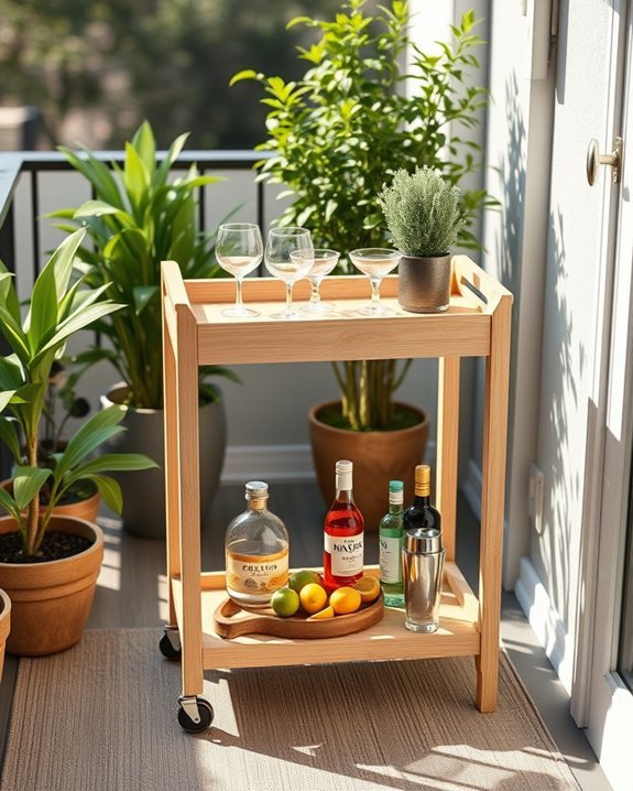diy outdoor bar cart