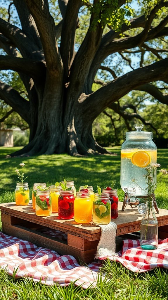 diy picnic drink station