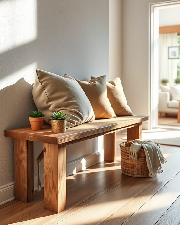 diy rustic bench seating