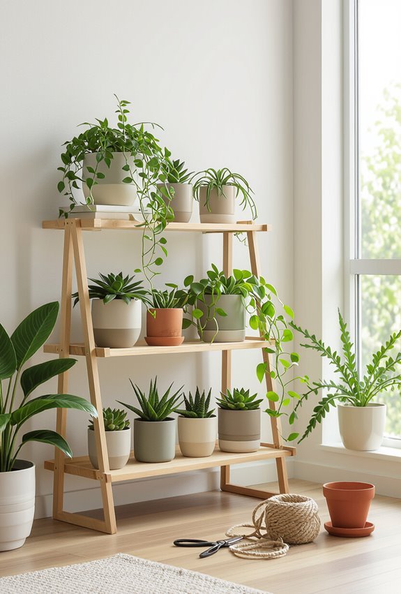 diy tiered terrarium display