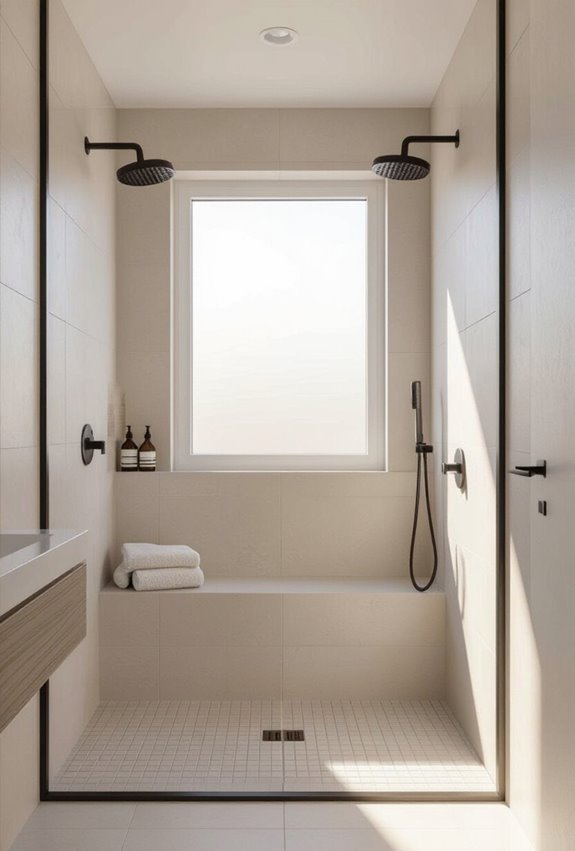 doorless minimalist wet room design