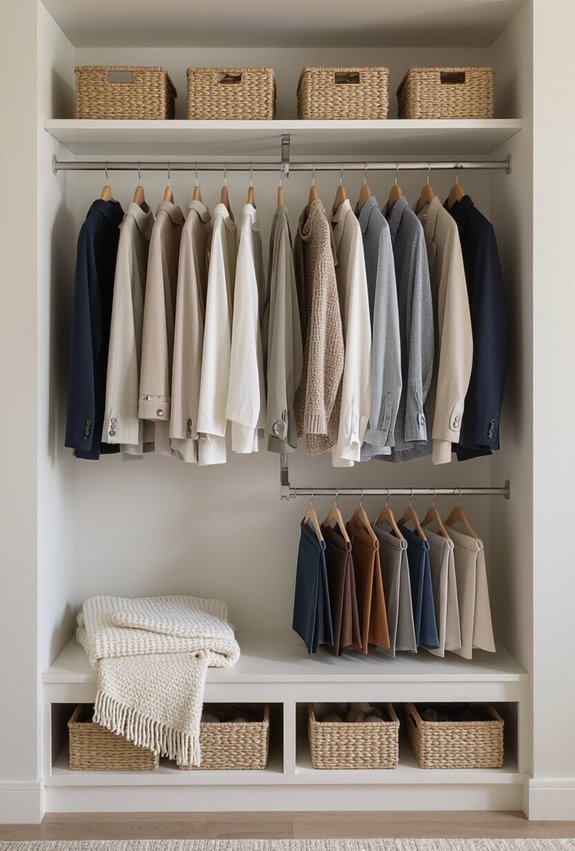 double hang closet rod system